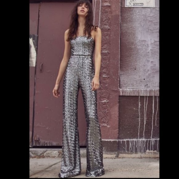 Alexis Pants - NWT Alexis Carleen Sequin Strapless Jumpsuit XS
